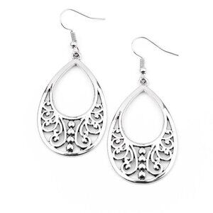 Paparazzi Stylish Serpentine Silver Earrings